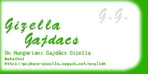 gizella gajdacs business card