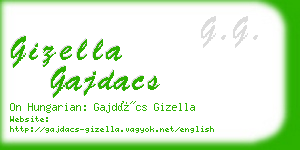 gizella gajdacs business card